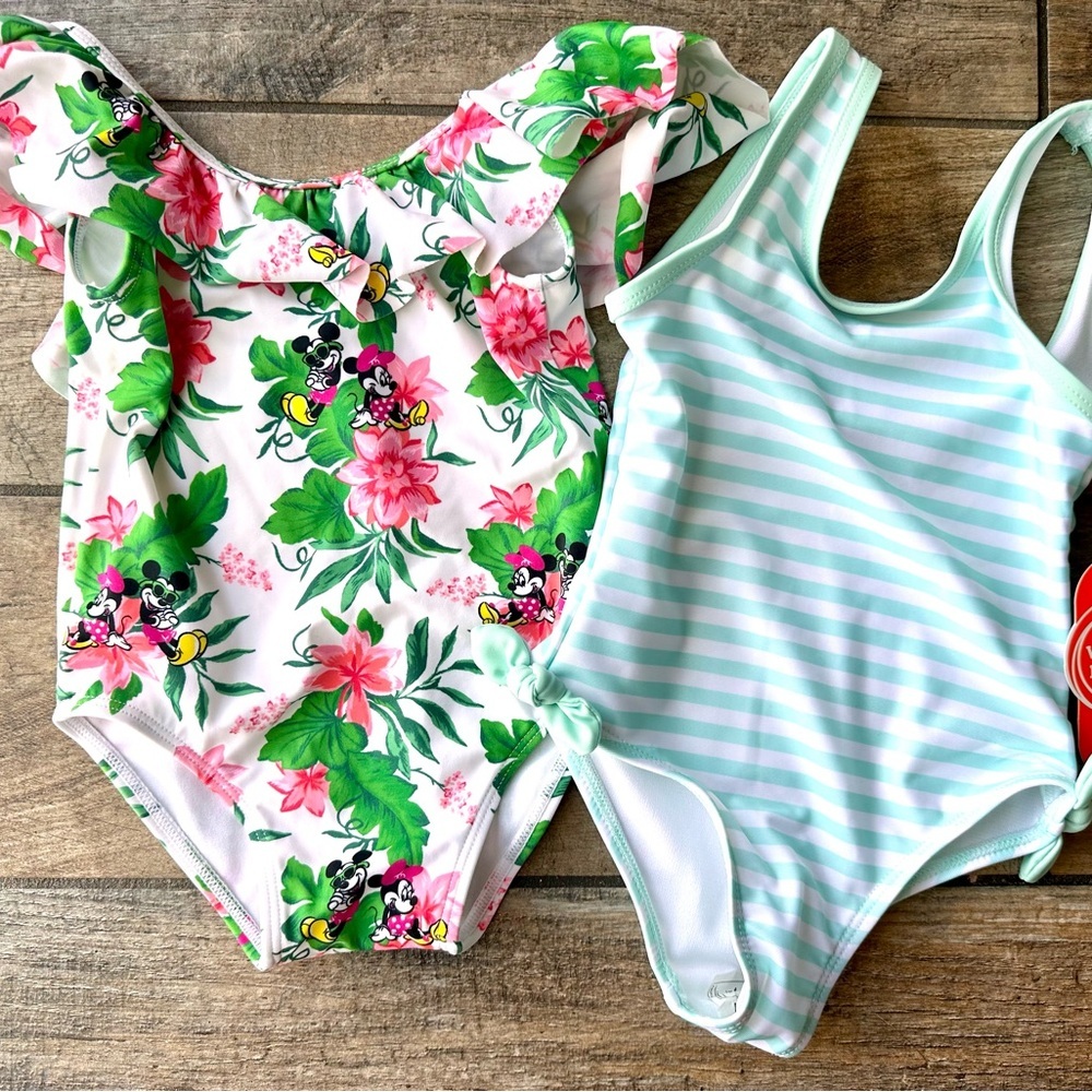 Janie and Jack Swimsuit with bonus backup suit by Wondernation. Size 18-24 month